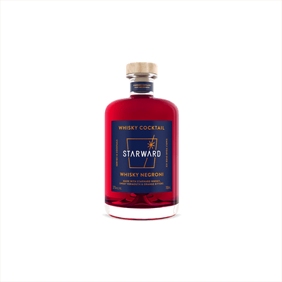 Bottle of Starward Whisky Negroni Cocktail.
