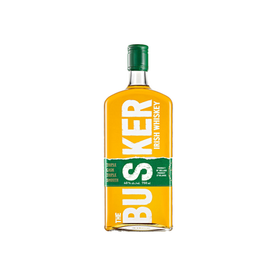 Bottle of The Busker Triple Cask Irish Whiskey.