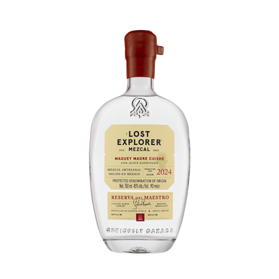 Bottle of The Lost Explorer Mezcal Reserva del Maestro Madre Cuishe.