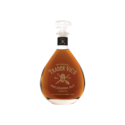 Bottle of Trader Vic's Macadamia Nut Liqueur.