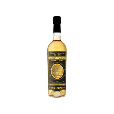 Bottle of Transcontinental Rum Line High Seas Caribbean Blend Rum.
