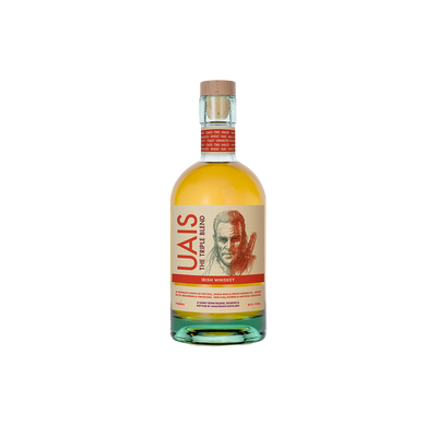 Bottle of UAIS The Triple Blend Irish Whiskey.