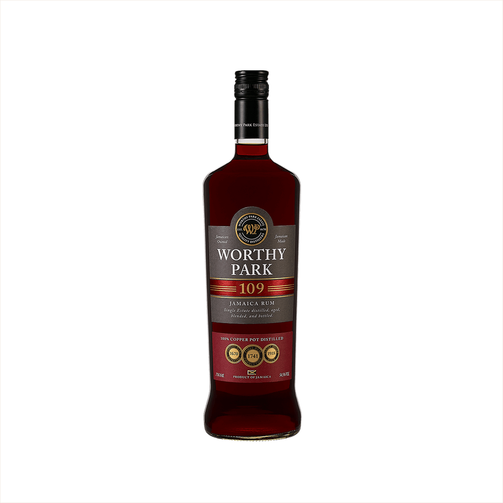 Bottle of Worthy Park 109 Jamaican Rum.