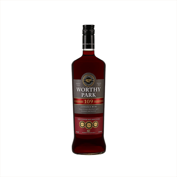 Bottle of Worthy Park 109 Jamaican Rum.