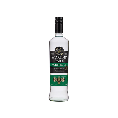Bottle of Worthy Park Overproof Jamaica Rum.
