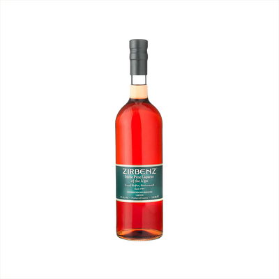 Bottle of Zirbenz Stone Pine Liqueur of the Alps.