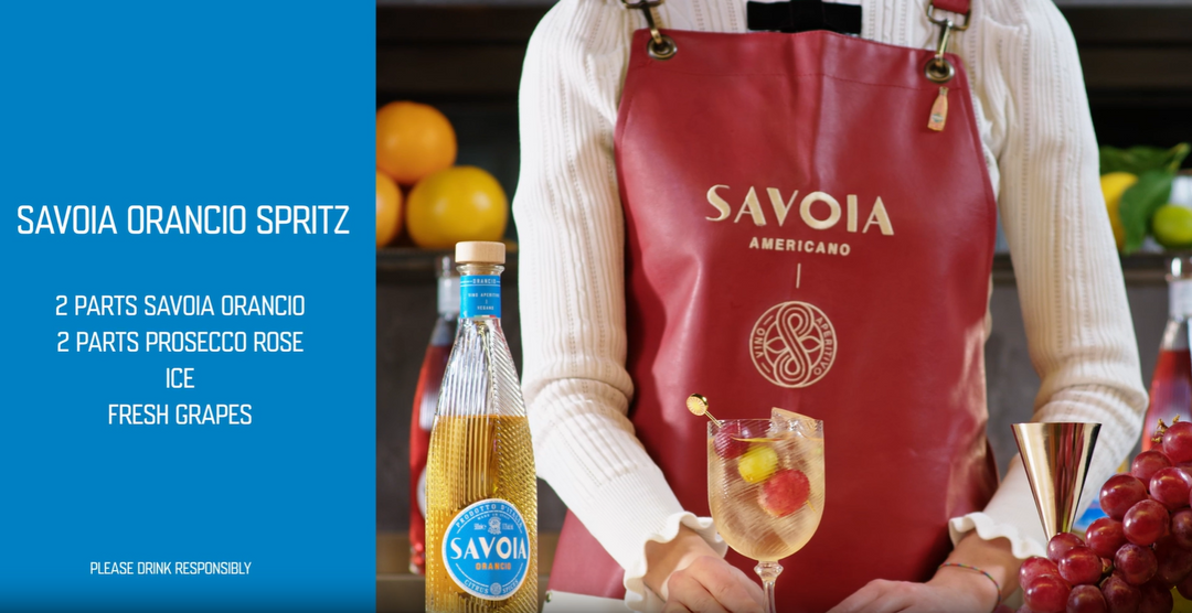 Video of how to make a Savoia Orancio Spritz.