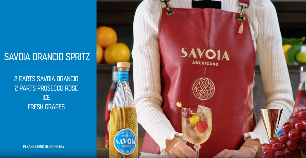 Video of how to make a Savoia Orancio Spritz.