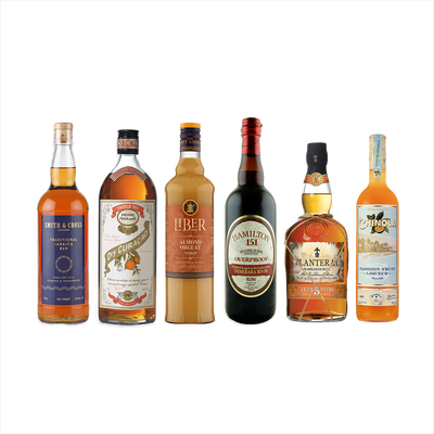 Collection of various whiskey bottles on a white background product image