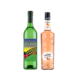 Side by side bottles of Del Maguey Vida and Giffard Pamplemousse
