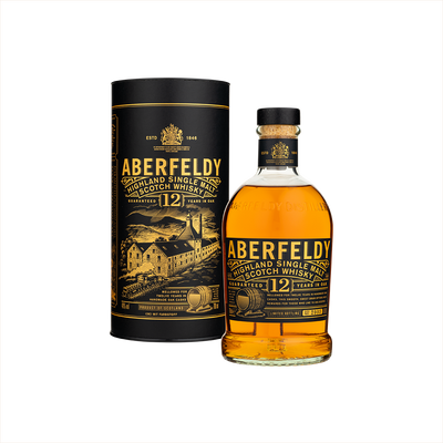 Bottle of Aberfeldy 12 Single Malt Scotch Whisky.