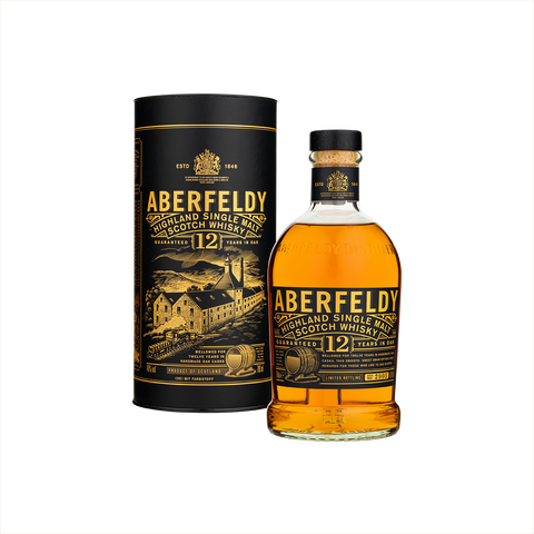 Bottle of Aberfeldy 12 Single Malt Scotch Whisky.