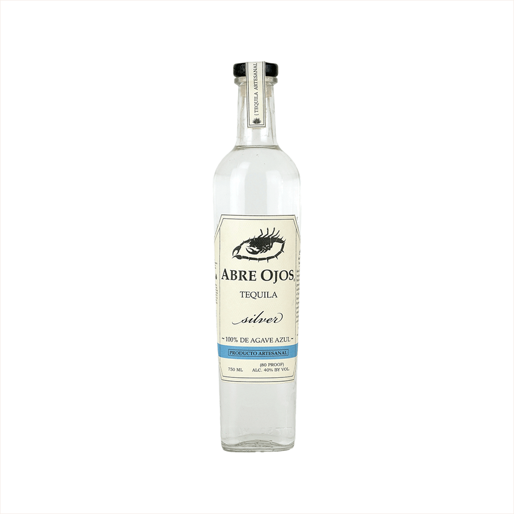 Bottle of Abre Ojos Silver Tequila.