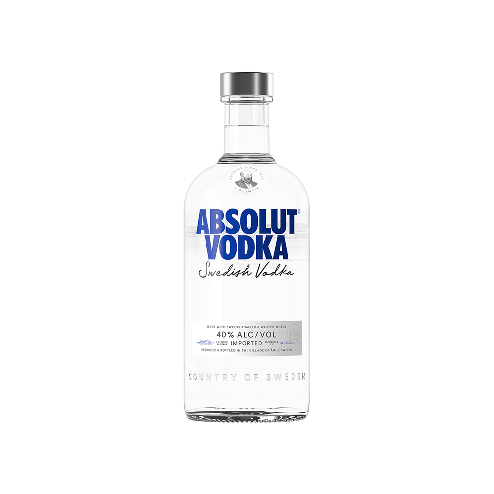 Bottle of Absolut Vodka.