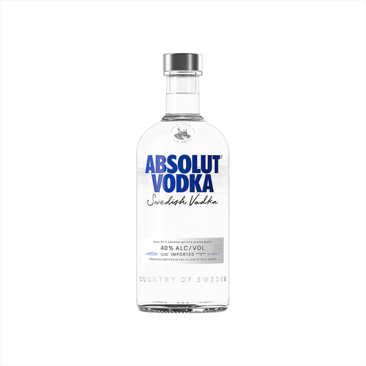 Bottle of Absolut Vodka.