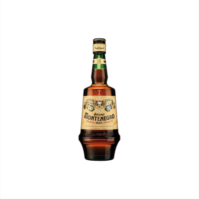 Bottle of Amaro Montenegro Italian Liqueur.