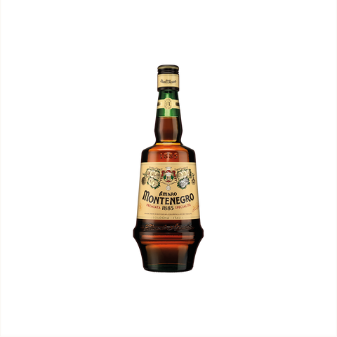 Bottle of Amaro Montenegro Italian Liqueur.
