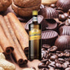 Bottle of Amaro di Angostura Liqueur over a background of cinnamon, nuts, coffee beans and chocolates.