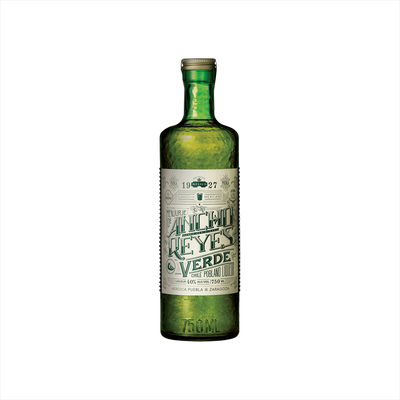 Bottle of Ancho Reyes Verde Chile Poblano Liqueur