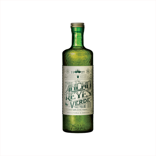 Bottle of Ancho Reyes Verde Chile Poblano Liqueur