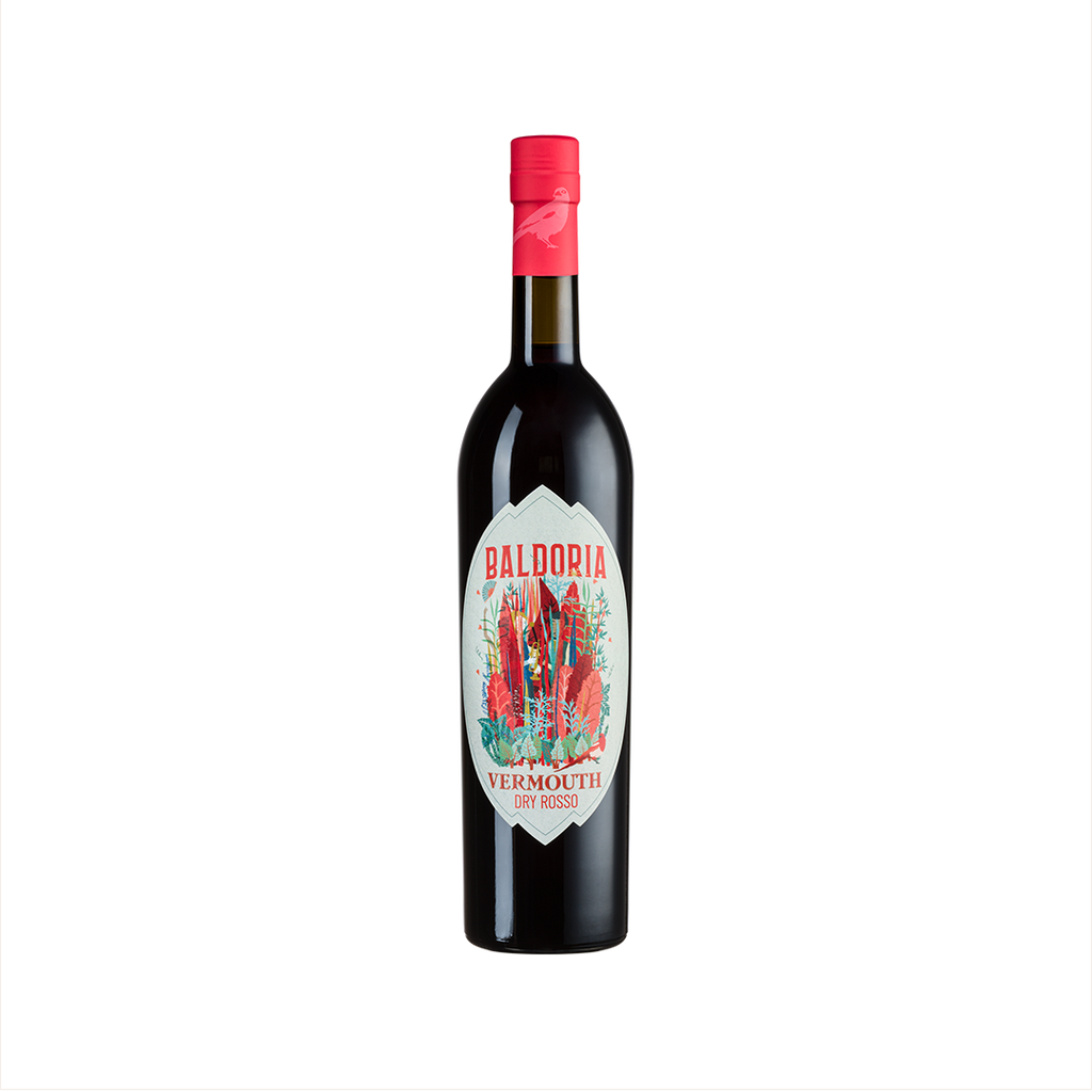 Bottle of Baldoria Dry Rosso Vermouth.