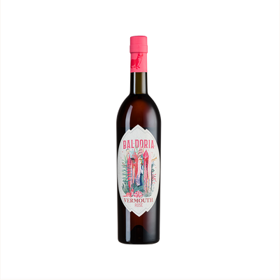 Bottle of Baldoria Rosé Vermouth.