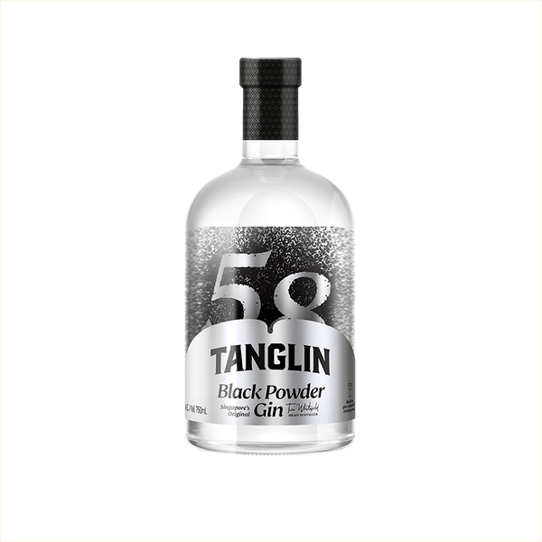 Bottle of Tanglin Black Powder Gin