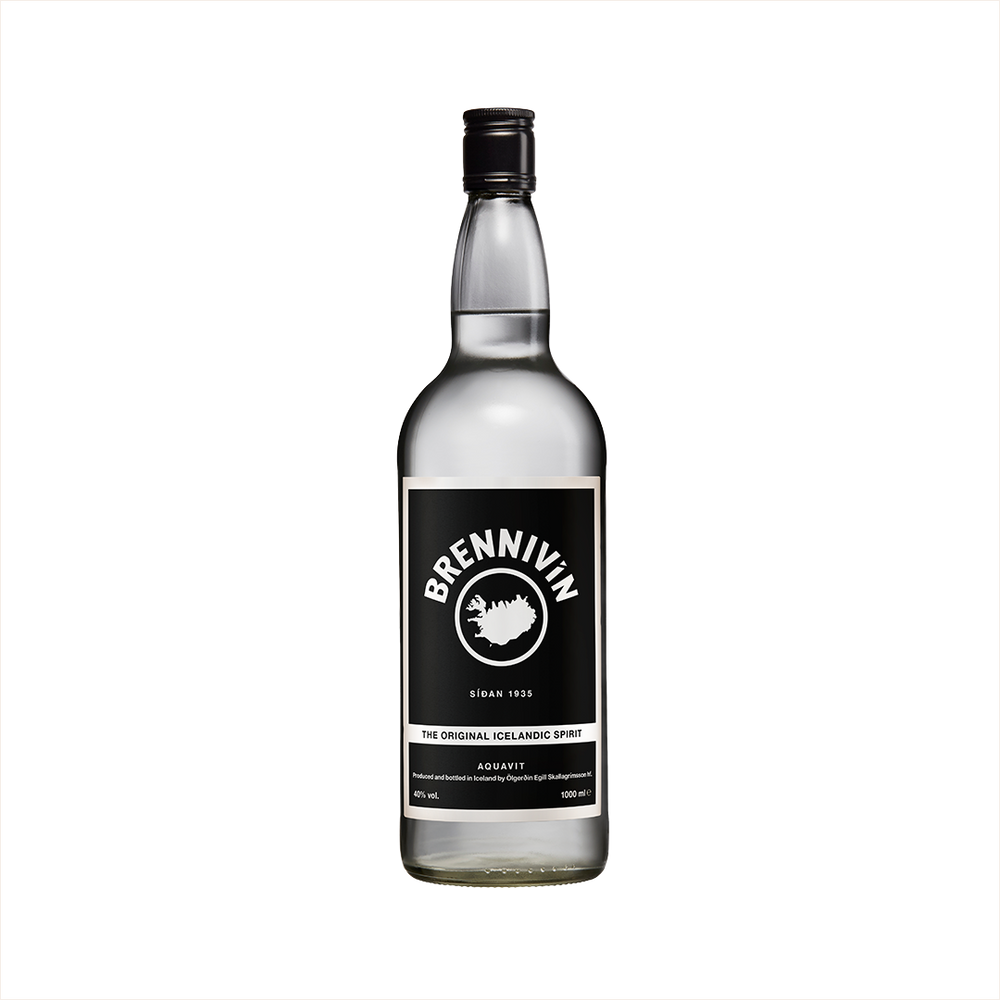 Bottle of Brennivin Aquavit.