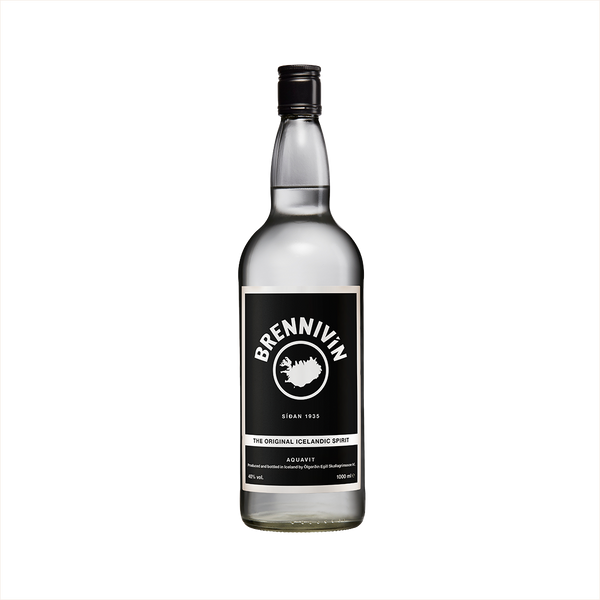 Bottle of Brennivin Aquavit.