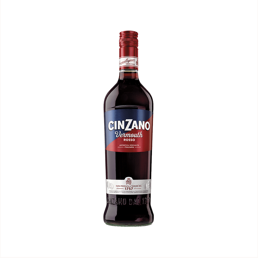 Bottle of Cinzano Rosso Sweet Vermouth.
