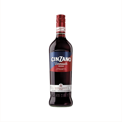 Bottle of Cinzano Rosso Sweet Vermouth.