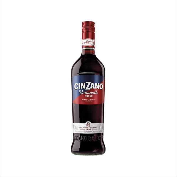 Bottle of Cinzano Rosso Sweet Vermouth.