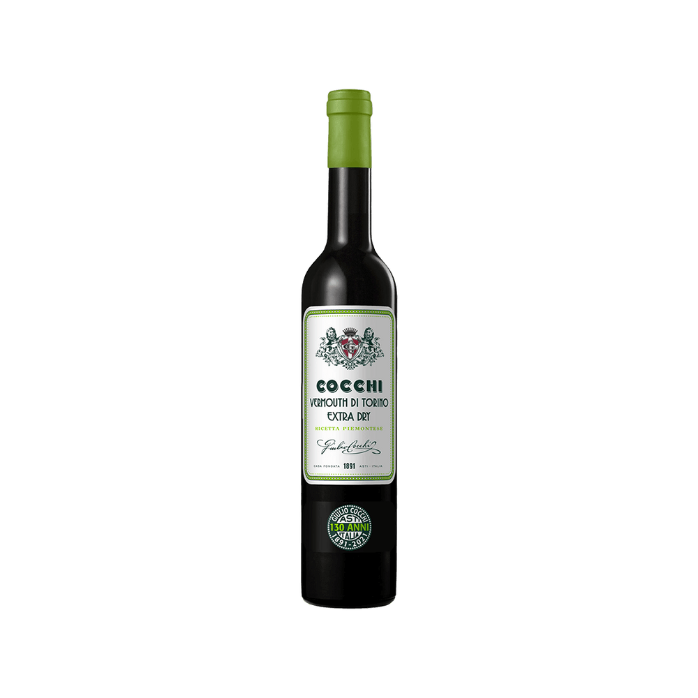 Bottle of Cocchi Vermouth di Torino Extra Dry.