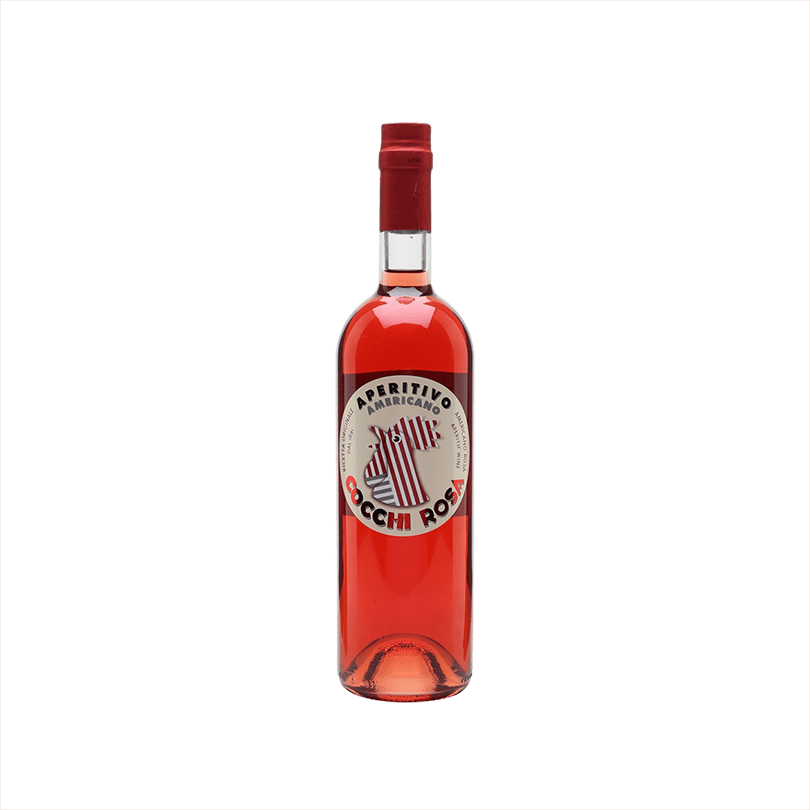 Bottle of Cocchi Americano Rosa Aperitivo.