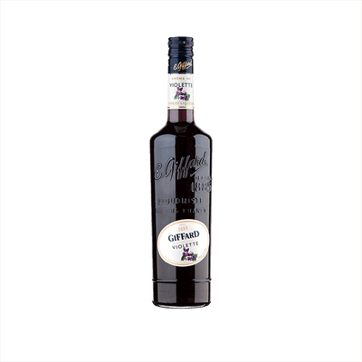 Bottle of Giffard Crème de Violette Liqueur.