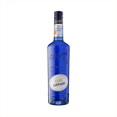 Bottle of Giffard Blue Curacao 