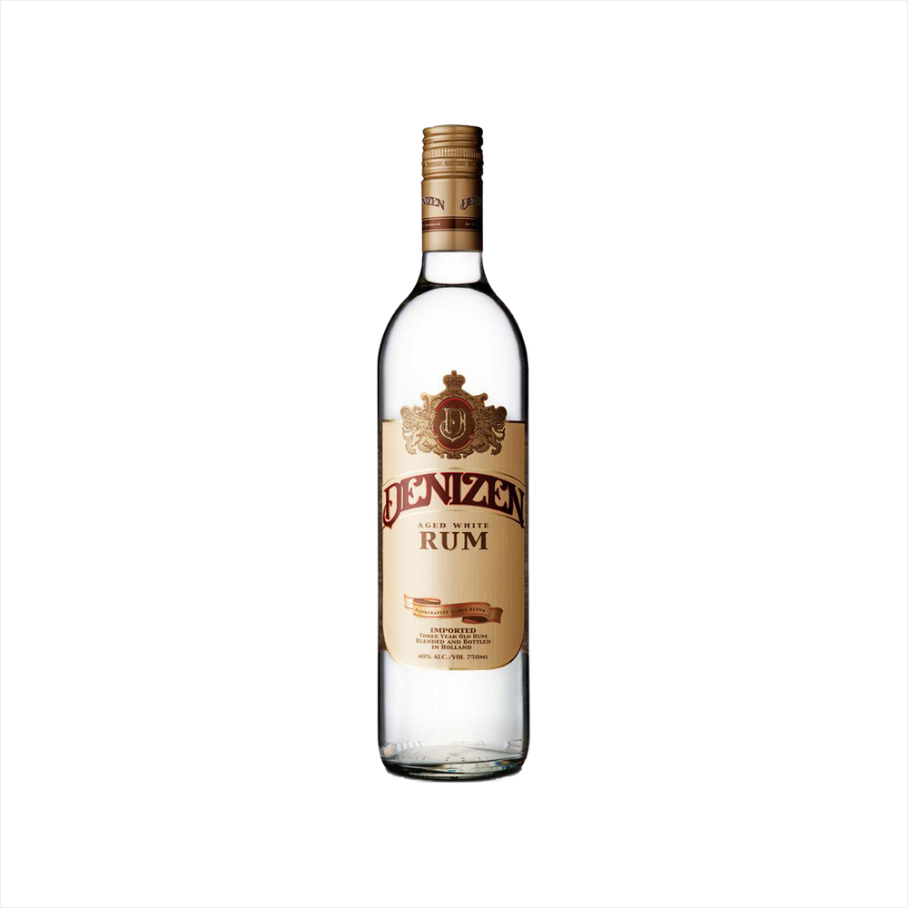 Bottle of Denizen Aged White Rum.