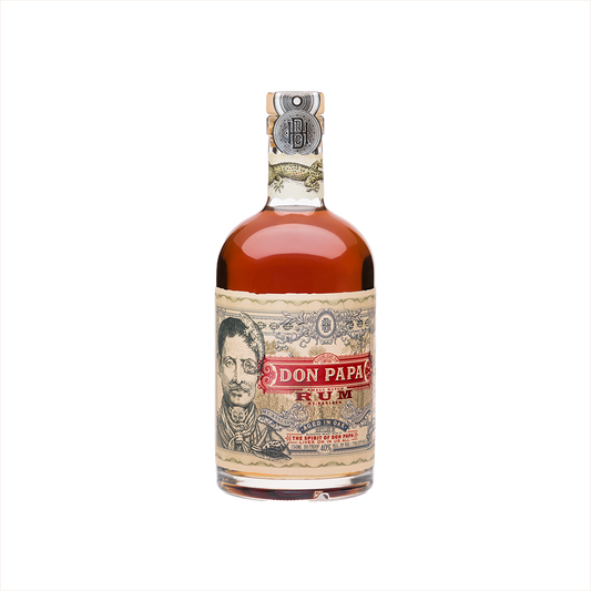 750ml bottle of Don Papa Small Batch Rum.