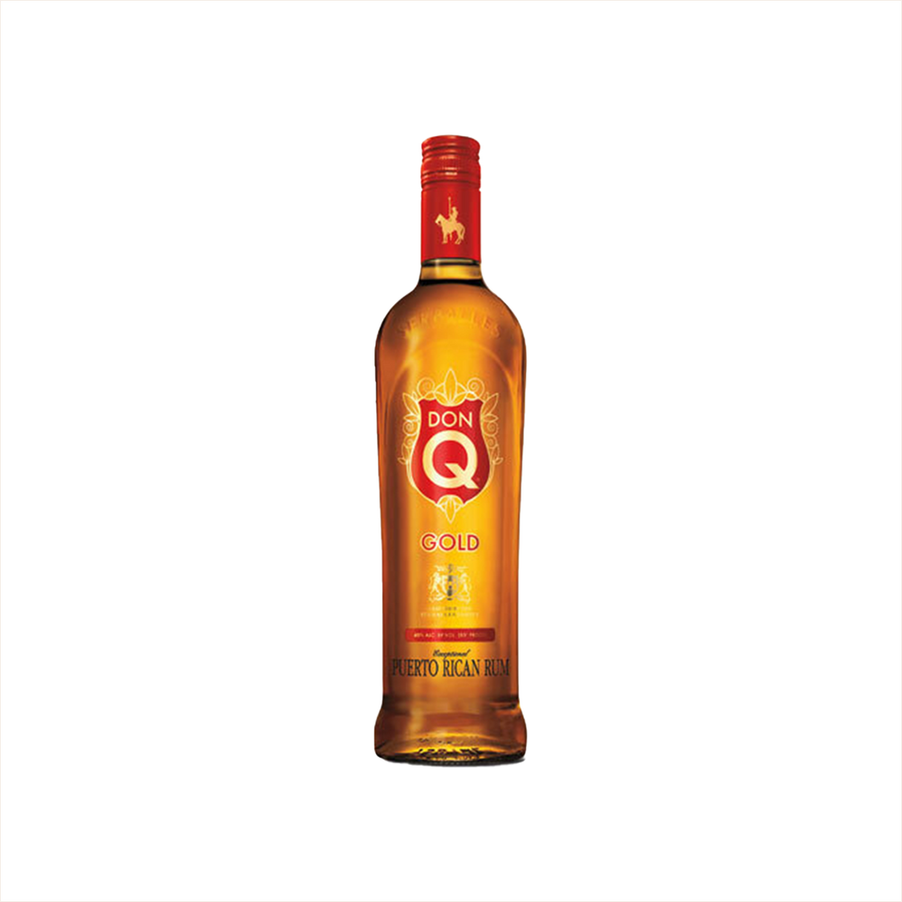 Bottle of Don Q Gold Rum.