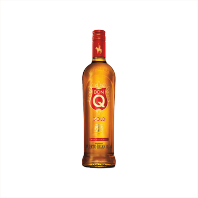 Bottle of Don Q Gold Rum.