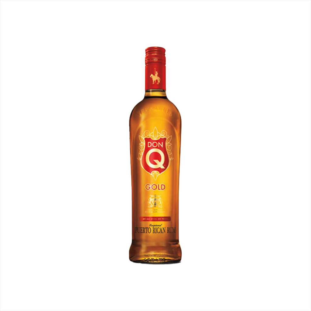 Bottle of Don Q Gold Rum.