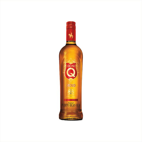 Bottle of Don Q Gold Rum.