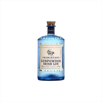 Bottle of Drumshanbo Gunpowder Irish Gin.