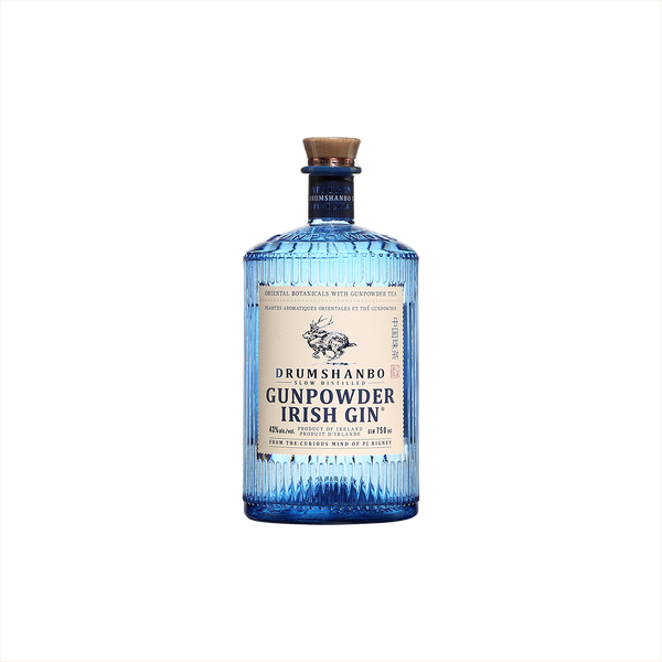 Bottle of Drumshanbo Gunpowder Irish Gin.