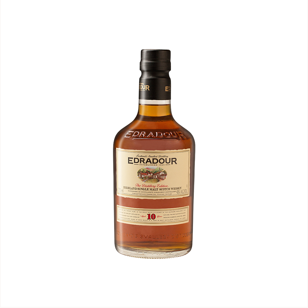 Bottle of Edradour 10 Year Old Scotch Whisky.