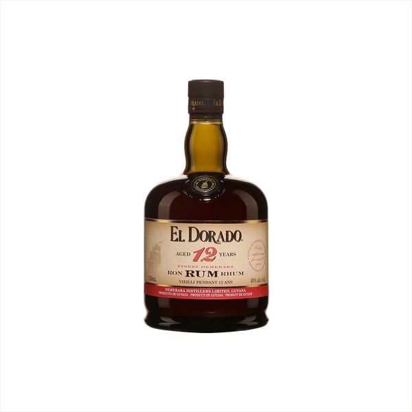 Bottle of El Dorado 12 Year Old Rum.