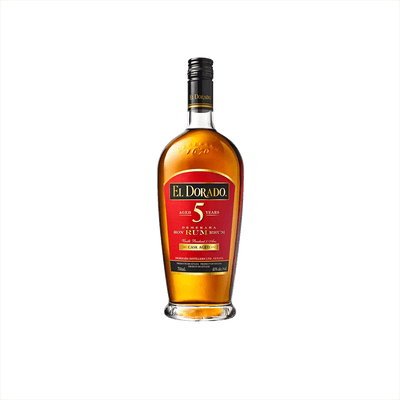 Bottle of El Dorado 5 Year Aged Rum.