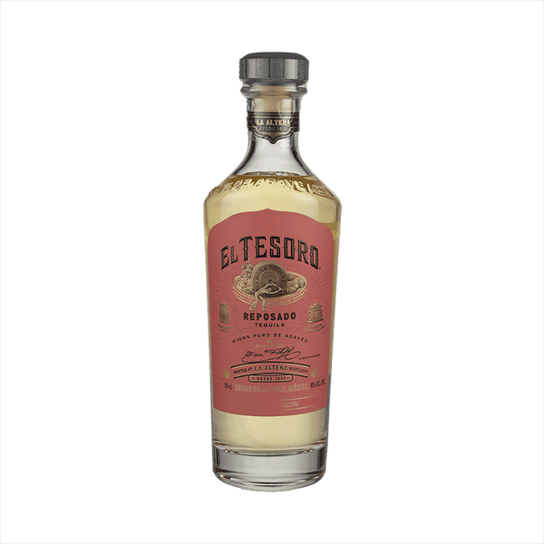 Bottle of El Tesoro Reposado Tequila 