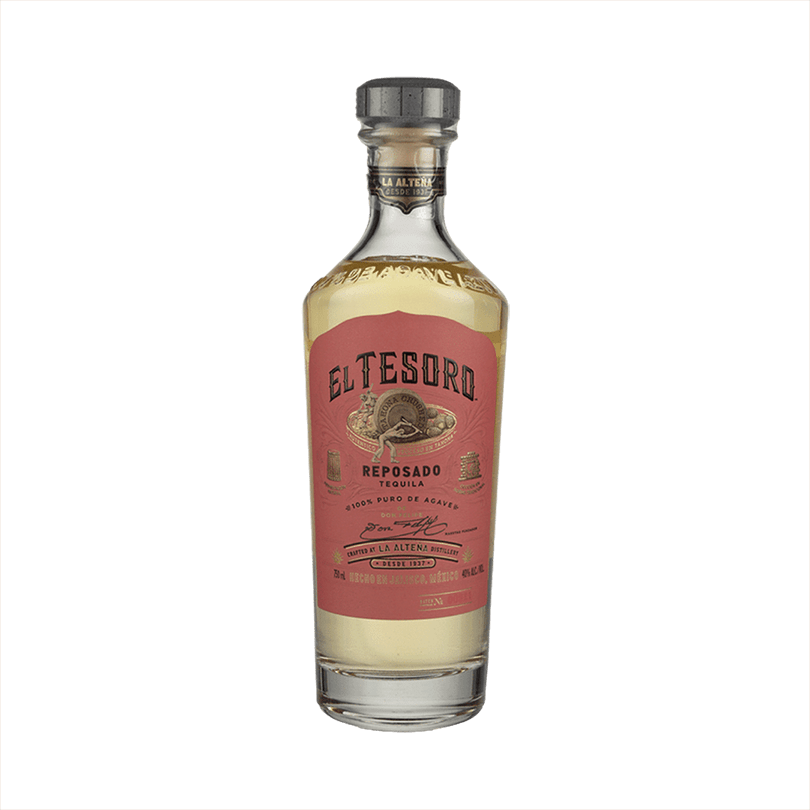 Bottle of El Tesoro Reposado Tequila 
