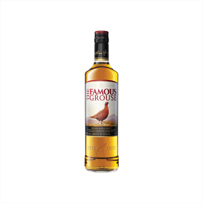 Bottle of The Famous Grouse Blended Scotch Whiskey.